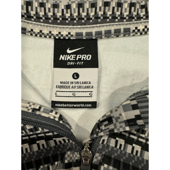 Nike Pro Women's Long Sleeve Zip-Up Top, Size L - Picture 9 of 10